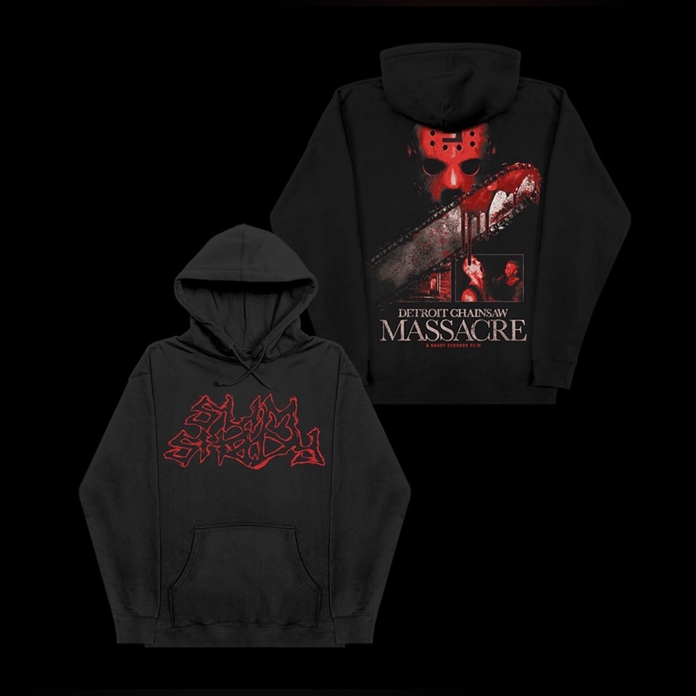 Men’s Authentic Eminem Shady Massacre Hoodie (Limited Edition) [XL]